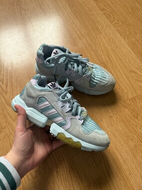 adidas Mint Green & Light Pink Chunky Sneakers